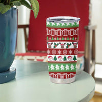 Snowman Tree Christmas Tumbler Cup Xmas Holiday Patterns - Wonder Print Shop