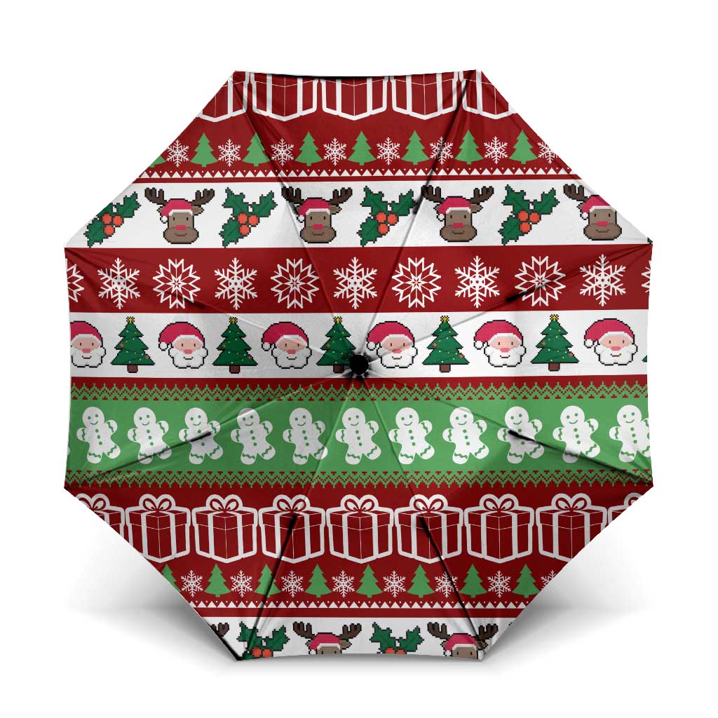 Snowman Tree Christmas Umbrella Xmas Holiday Patterns - Wonder Print Shop