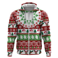 Snowman Tree Christmas Zip Hoodie Xmas Holiday Patterns - Wonder Print Shop