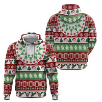 Snowman Tree Christmas Zip Hoodie Xmas Holiday Patterns - Wonder Print Shop