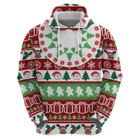 Snowman Tree Christmas Zip Hoodie Xmas Holiday Patterns - Wonder Print Shop