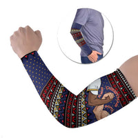 Santa And Jesus Christmas Christmas Arm Sleeves Xmas Holiday Patterns - Wonder Print Shop