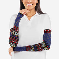 Santa And Jesus Christmas Christmas Arm Sleeves Xmas Holiday Patterns - Wonder Print Shop