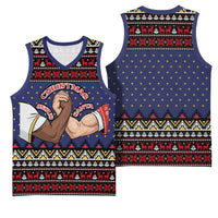 Santa And Jesus Christmas Christmas Basketball Jersey Xmas Holiday Patterns - Wonder Print Shop