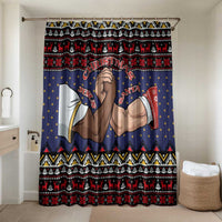 Santa And Jesus Christmas Christmas Bathroom Set Xmas Holiday Patterns - Wonder Print Shop
