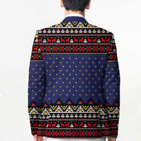 Santa And Jesus Christmas Christmas Blazer Xmas Holiday Patterns - Wonder Print Shop