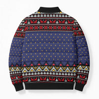 Santa And Jesus Christmas Christmas Bomber Puffer Jacket Xmas Holiday Patterns - Wonder Print Shop