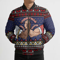 Santa And Jesus Christmas Christmas Bomber Puffer Jacket Xmas Holiday Patterns - Wonder Print Shop