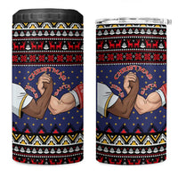 Santa And Jesus Christmas Christmas 4 in 1 Can Cooler Tumbler Xmas Holiday Patterns - Wonder Print Shop