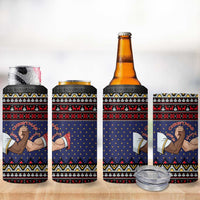 Santa And Jesus Christmas Christmas 4 in 1 Can Cooler Tumbler Xmas Holiday Patterns - Wonder Print Shop