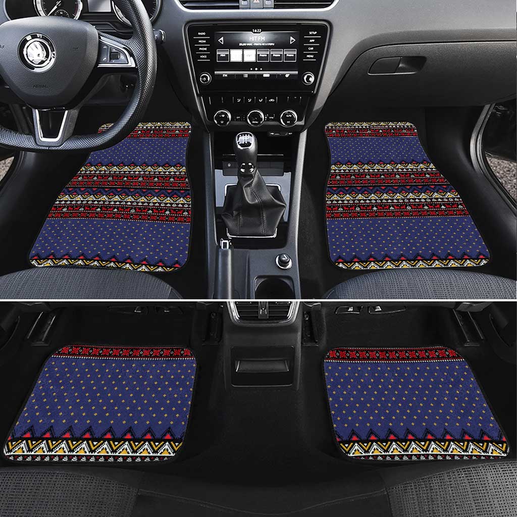Santa And Jesus Christmas Christmas Car Mats Xmas Holiday Patterns - Wonder Print Shop