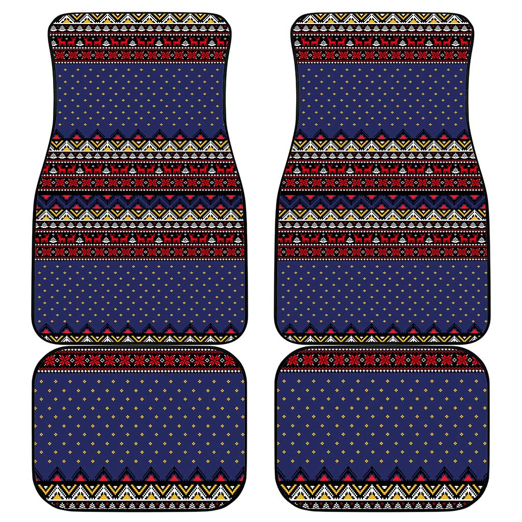 Santa And Jesus Christmas Christmas Car Mats Xmas Holiday Patterns - Wonder Print Shop