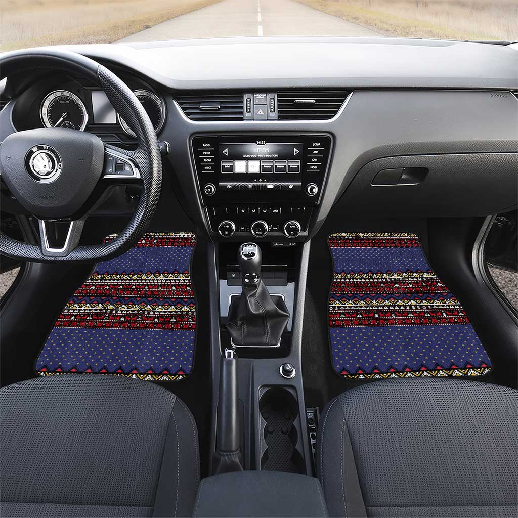 Santa And Jesus Christmas Christmas Car Mats Xmas Holiday Patterns - Wonder Print Shop