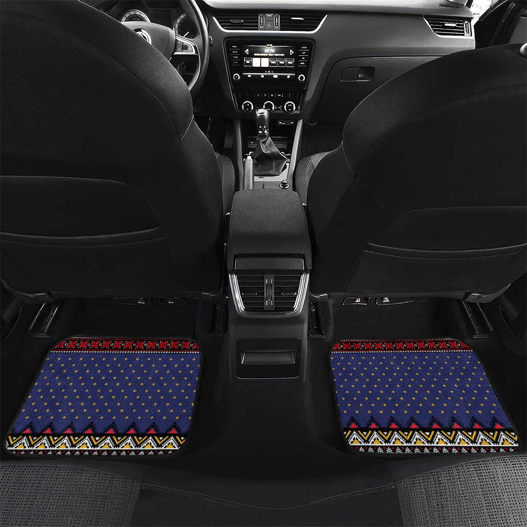 Santa And Jesus Christmas Christmas Car Mats Xmas Holiday Patterns - Wonder Print Shop