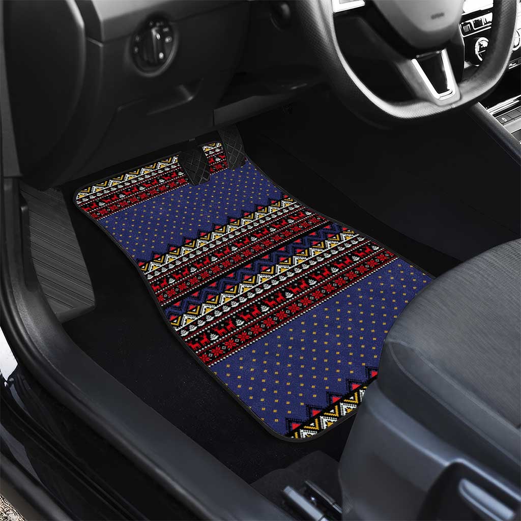 Santa And Jesus Christmas Christmas Car Mats Xmas Holiday Patterns - Wonder Print Shop