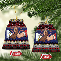 Santa And Jesus Christmas Ceramic Ornament Xmas Holiday Patterns - Wonder Print Shop
