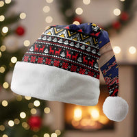 Santa And Jesus Christmas Christmas Santa Hat Xmas Holiday Patterns - Wonder Print Shop