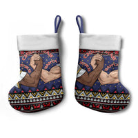 Santa And Jesus Christmas Christmas Stocking Xmas Holiday Patterns - Wonder Print Shop