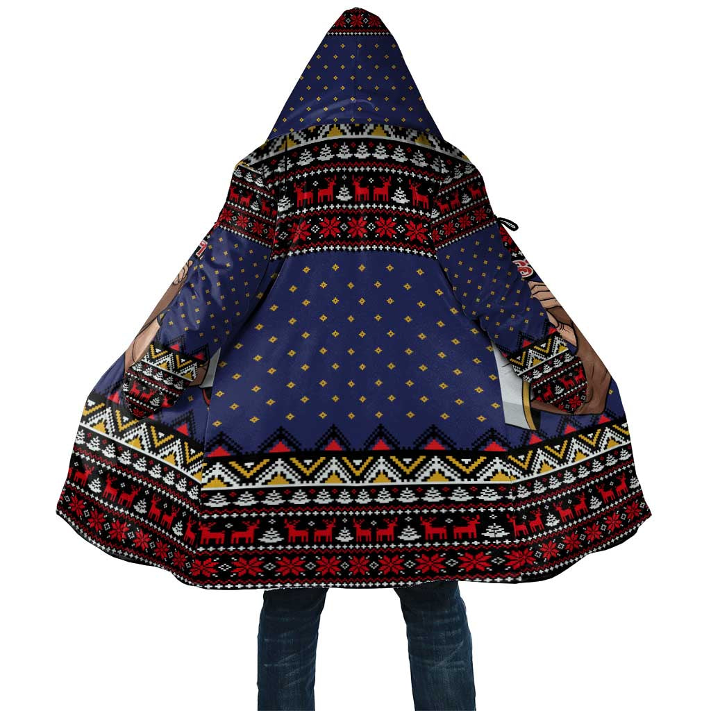 Santa And Jesus Christmas Christmas Cloak Xmas Holiday Patterns - Wonder Print Shop