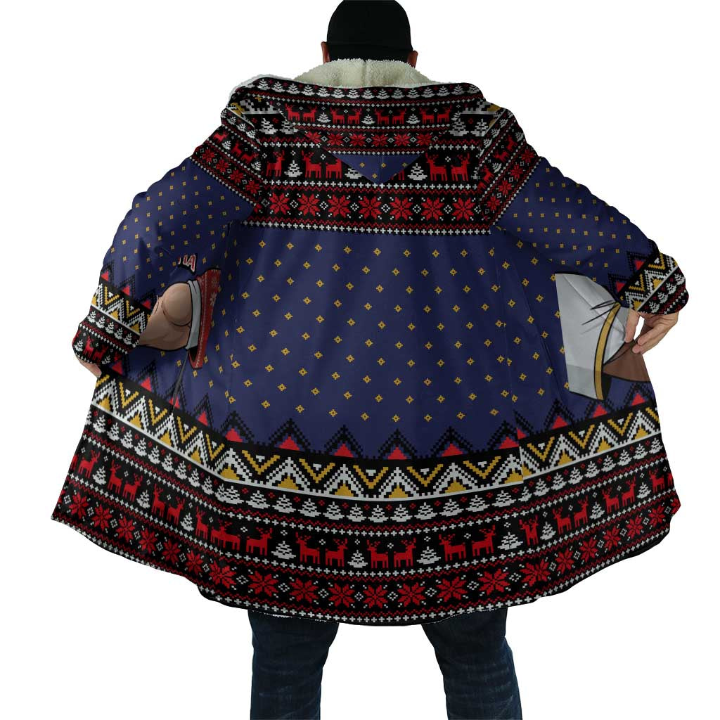 Santa And Jesus Christmas Christmas Cloak Xmas Holiday Patterns - Wonder Print Shop