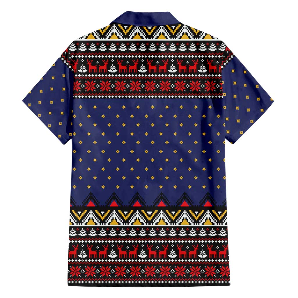 Santa And Jesus Christmas Christmas Family Matching Off Shoulder Maxi Dress and Hawaiian Shirt Xmas Holiday Patterns - Wonder Print Shop