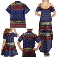 Santa And Jesus Christmas Christmas Family Matching Summer Maxi Dress and Hawaiian Shirt Xmas Holiday Patterns - Wonder Print Shop