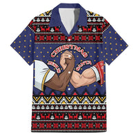 Santa And Jesus Christmas Christmas Family Matching Summer Maxi Dress and Hawaiian Shirt Xmas Holiday Patterns - Wonder Print Shop