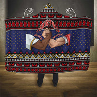 Santa And Jesus Christmas Christmas Hooded Blanket Xmas Holiday Patterns - Wonder Print Shop