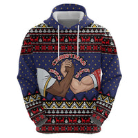 Santa And Jesus Christmas Christmas Hoodie Xmas Holiday Patterns - Wonder Print Shop