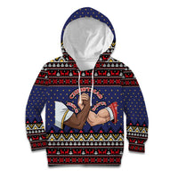 Santa And Jesus Christmas Christmas Kid Hoodie Xmas Holiday Patterns - Wonder Print Shop