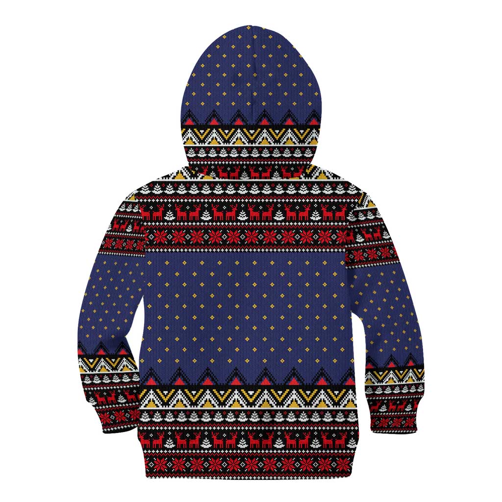 Santa And Jesus Christmas Christmas Kid Hoodie Xmas Holiday Patterns - Wonder Print Shop
