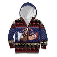 Santa And Jesus Christmas Christmas Kid Hoodie Xmas Holiday Patterns - Wonder Print Shop