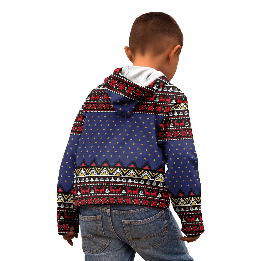 Santa And Jesus Christmas Christmas Kid Hoodie Xmas Holiday Patterns - Wonder Print Shop
