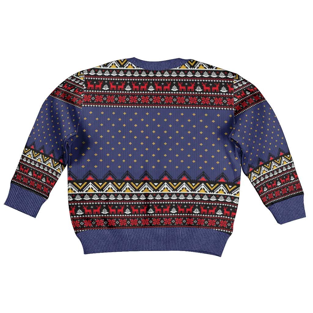 Santa And Jesus Christmas Kid Ugly Christmas Sweater Xmas Holiday Patterns - Wonder Print Shop