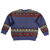 Santa And Jesus Christmas Kid Ugly Christmas Sweater Xmas Holiday Patterns - Wonder Print Shop