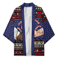 Santa And Jesus Christmas Christmas Kimono Xmas Holiday Patterns - Wonder Print Shop