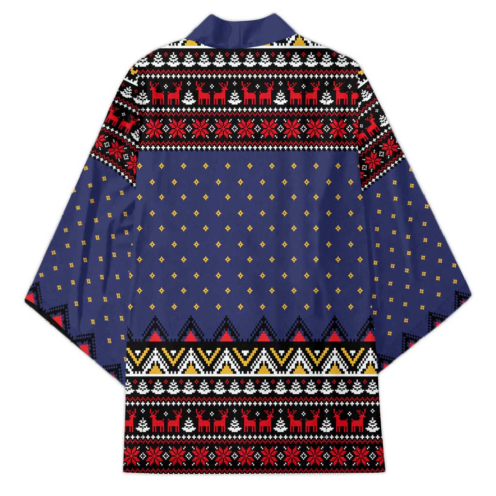 Santa And Jesus Christmas Christmas Kimono Xmas Holiday Patterns - Wonder Print Shop