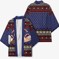 Santa And Jesus Christmas Christmas Kimono Xmas Holiday Patterns - Wonder Print Shop
