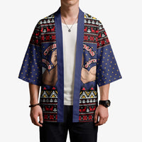 Santa And Jesus Christmas Christmas Kimono Xmas Holiday Patterns - Wonder Print Shop