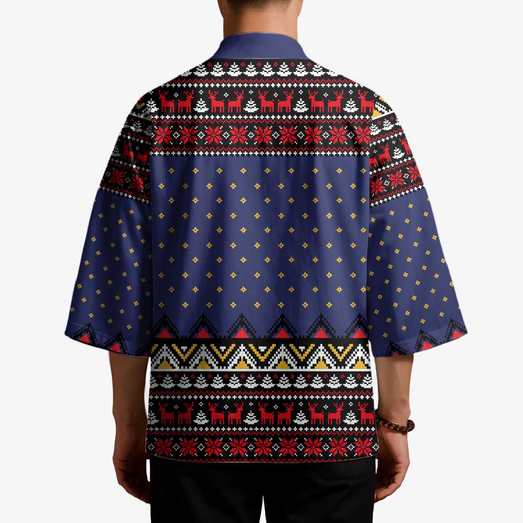 Santa And Jesus Christmas Christmas Kimono Xmas Holiday Patterns - Wonder Print Shop