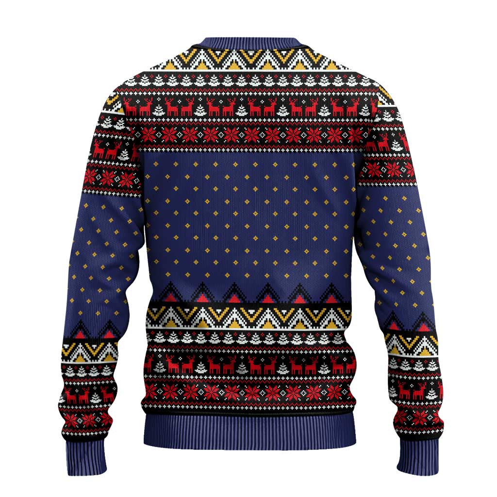 Santa And Jesus Christmas Ugly Christmas Sweater Xmas Holiday Patterns - Wonder Print Shop