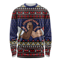 Santa And Jesus Christmas Christmas Long Sleeve Shirt Xmas Holiday Patterns - Wonder Print Shop