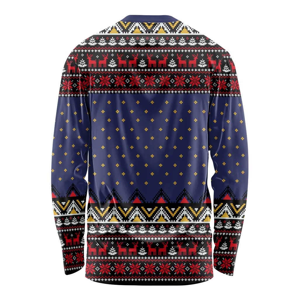 Santa And Jesus Christmas Christmas Long Sleeve Shirt Xmas Holiday Patterns - Wonder Print Shop
