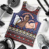 Santa And Jesus Christmas Christmas Men Tank Top Xmas Holiday Patterns - Wonder Print Shop