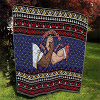 Santa And Jesus Christmas Christmas Quilt Xmas Holiday Patterns - Wonder Print Shop