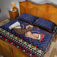 Santa And Jesus Christmas Christmas Quilt Bed Set Xmas Holiday Patterns - Wonder Print Shop