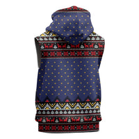 Santa And Jesus Christmas Christmas Sleeveless Hoodie Xmas Holiday Patterns - Wonder Print Shop