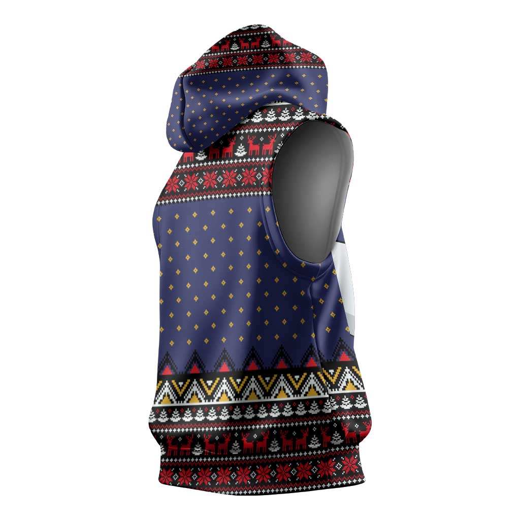 Santa And Jesus Christmas Christmas Sleeveless Hoodie Xmas Holiday Patterns - Wonder Print Shop