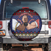 Santa And Jesus Christmas Christmas Spare Tire Cover Xmas Holiday Patterns - Wonder Print Shop
