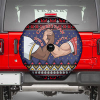 Santa And Jesus Christmas Christmas Spare Tire Cover Xmas Holiday Patterns - Wonder Print Shop
